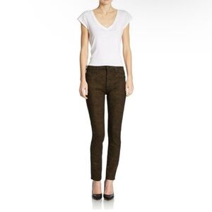 Hudson High Waist Metallic Brown Skinny Pants SZ 30